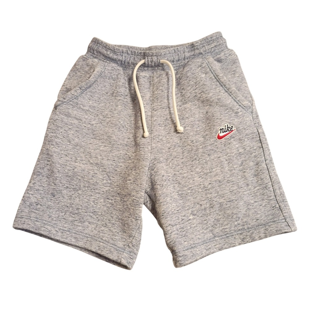 Nike Sportswear Heritage Shorts Mens XS Blue Heather Retro Logo Sweat Shorts